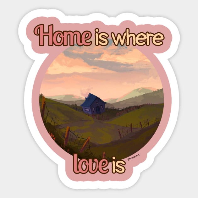 Home love Sticker by reysaurus